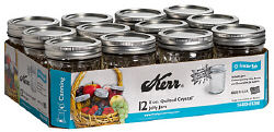 Kerr Palleted Quilted Crystal Jelly Jars