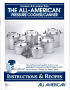 All American Pressure Cooker 74 Instruction/Recipe Book